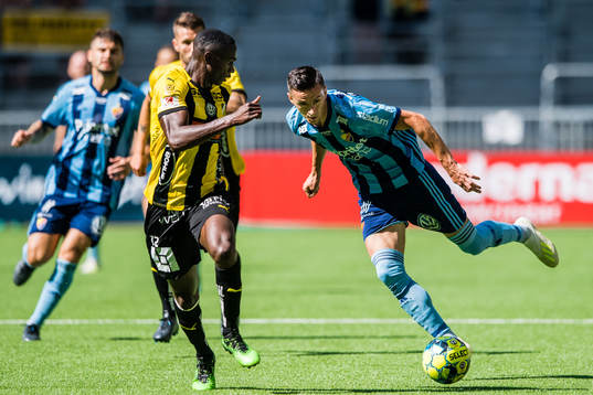 Häckens Godswill Ekpolo och Djurgårdens Haris Radetinac