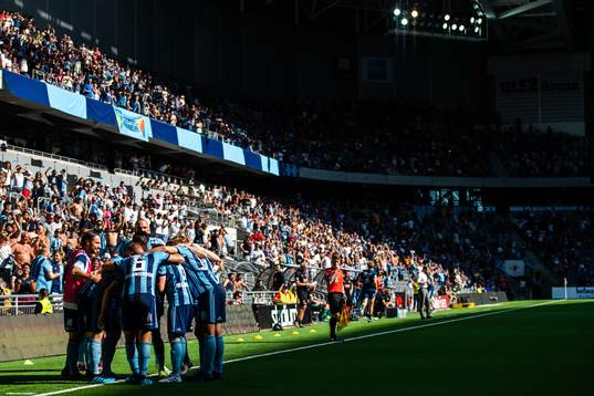 Djurgårdens spelare jublar