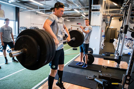 under en ishockeyträning med SHL-laget Rögle