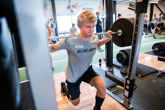 under en ishockeyträning med SHL-laget Rögle