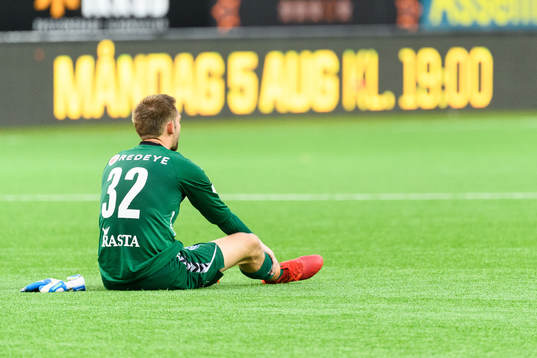 Kalmars målvakt Lucas Hägg-Johansson deppar