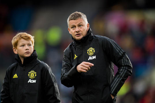 Elijah Solskjær and Ole Gunnar Solskjær, manager of
