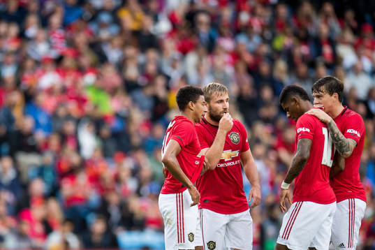 Jesse Lingard, Luke Shaw, Marcus Rashford and Victor