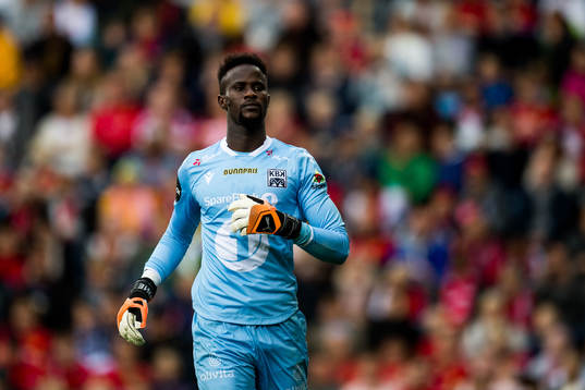 Goalkeeper Serigne Mbaye of Kristiansund