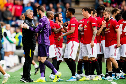 Ole Gunnar Solskjær, manager of Manchester United, and