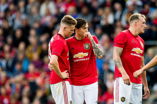 Scott McTominay and Victor Lindelöf of Manchester United