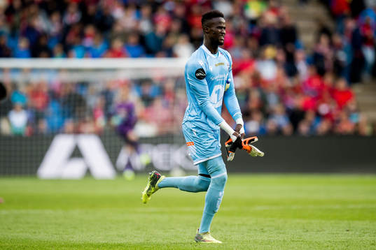 Goalkeeper Serigne Mbaye of Kristiansund