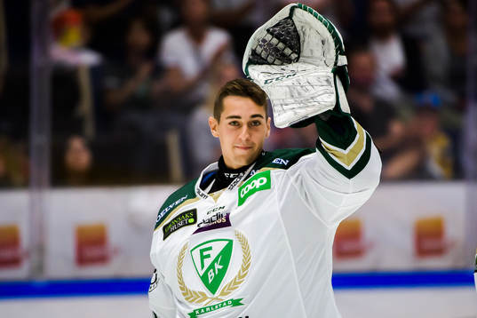 Färjestads målvakt Arvid Holm