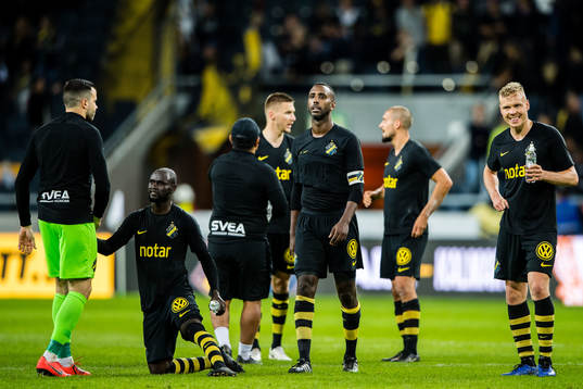 Players of AIK looks dejected