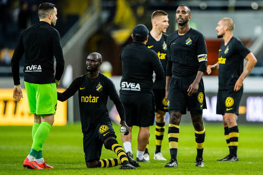 Players of AIK looks dejected