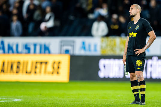 Panajotis Dimitriadis of AIK looks dejected