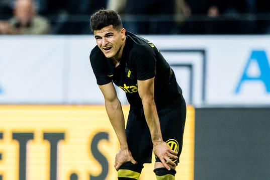 Tarik Elyounoussi of AIK looks dejected