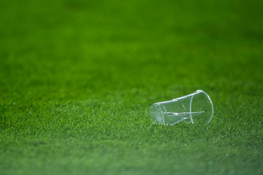 An empty plastic cup