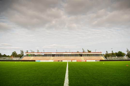 Vy över Södertälje fotbollsarena