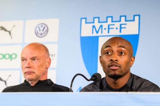 Uwe Rösler, head coach and Fouad Bachirou of Malmö FF