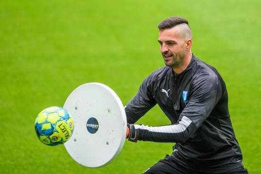 Goalkeeper Dusan Melicharek  of Malmö FF