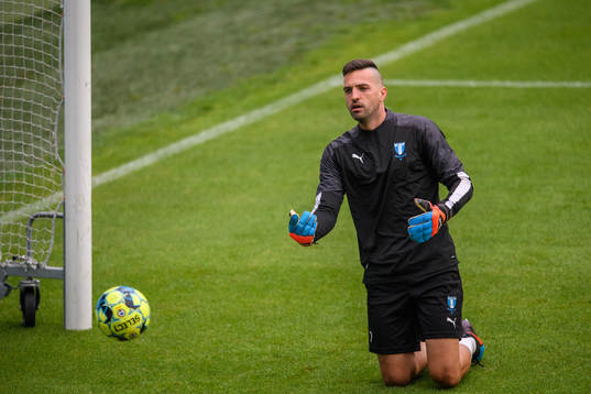 Goalkeeper Dusan Melicharek of Malmö FF