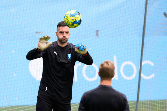 Goalkeeper Dusan Melicharek of Malmö FF