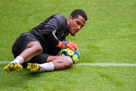 Goalkeeper Lamin Sarr of Malmö FF