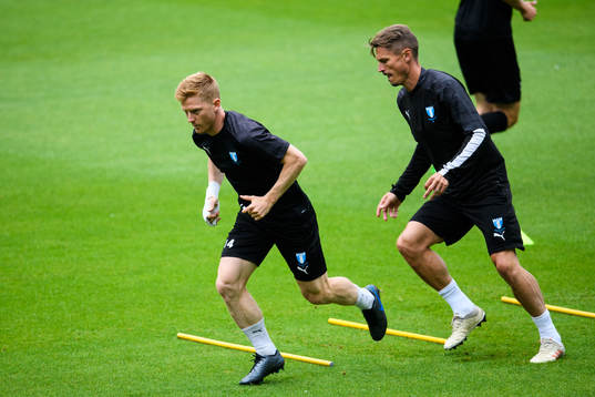 Anders Christiansen and Markus Rosenberg of Malmö FF