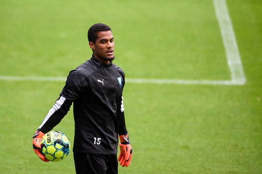 Goalkeeper Lamin Sarr of Malmö FF