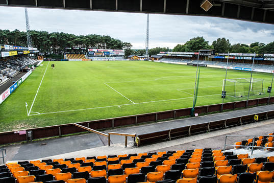 Strandvallen i Mjällby innan fotbollsmatchen i superettan