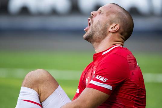 Ron Vlaar of AZ Alkmaar in pain