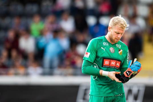 Goalkeeper Peter Abrahamsson of Häcken looks dejected