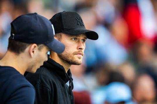 Arnor Traustason of Malmö FF in the stands