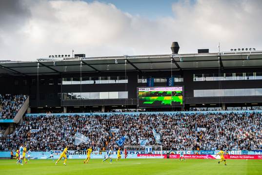 A general view over the Europa League qualifying match
