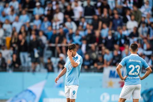 Markus Rosenberg and Marcus Antonsson of Malmö FF look
