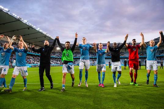 Players of Malmö FF celebrate