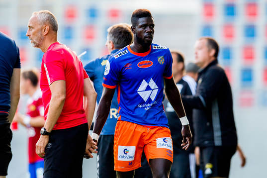 Pape Habib Gueye of Aalesund is substituted by Lars