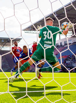 Goalkeeper Idar Nordby Lysgård of Skeid saves the attempt
