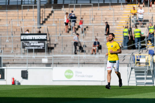 Falkenbergs Tibor Joza före fotbollsmatchen i Allsvenskan