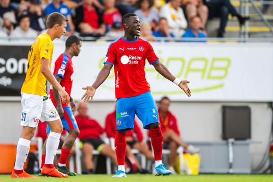 Helsingborgs Alhaji Gero reagerar