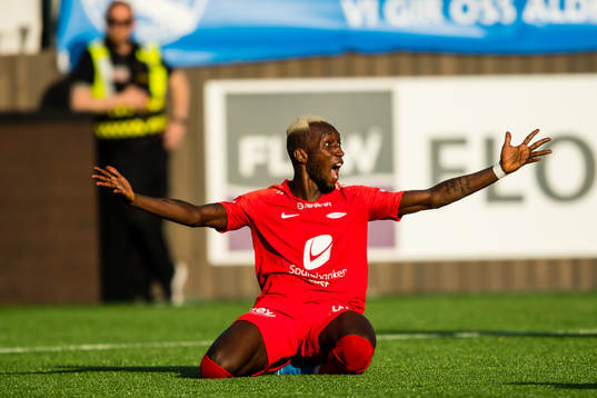Karamoko Daouda Bamba of Brann reacts