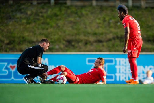 Veton Berisha of Brann in pain