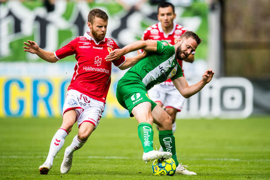 Kalmars Måns Söderqvist och Hammarbys Mats Solheim