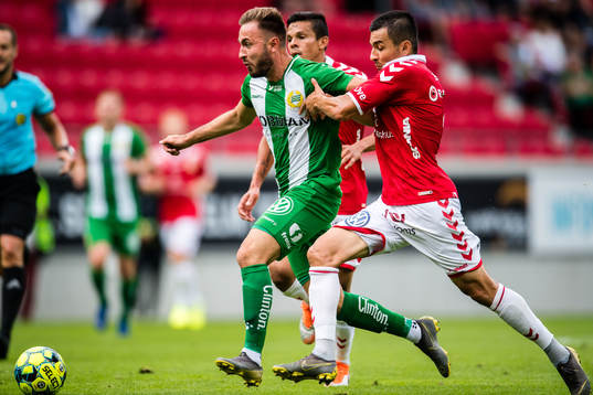 Hammarbys Muamer Tankovic och Kalmars Emin Nouri