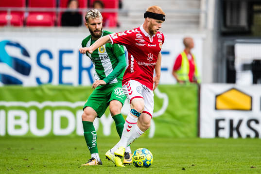 Hammarbys Simon Sandberg och Kalmars Nils Fröling