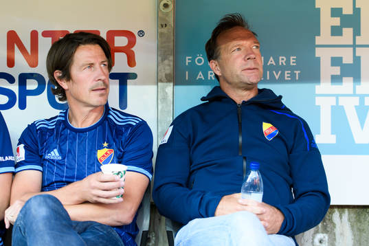 Djurgårdens tränare Thomas Lagerlöf och tränare Kim