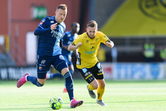 Djurgårdens Fredrik Ulvestad och Elfsborgs Rasmus Alm
