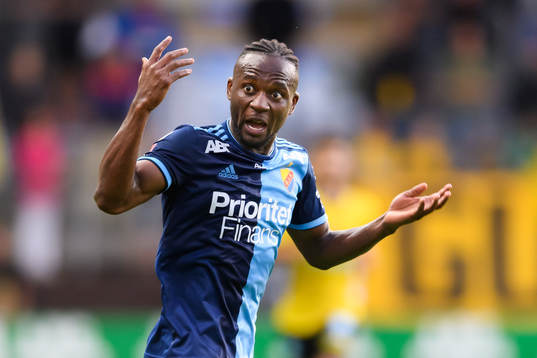 Djurgårdens Mohamed Buya Turay reagerar
