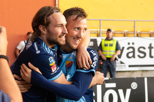 Djurgårdens Kevin Walker jublar