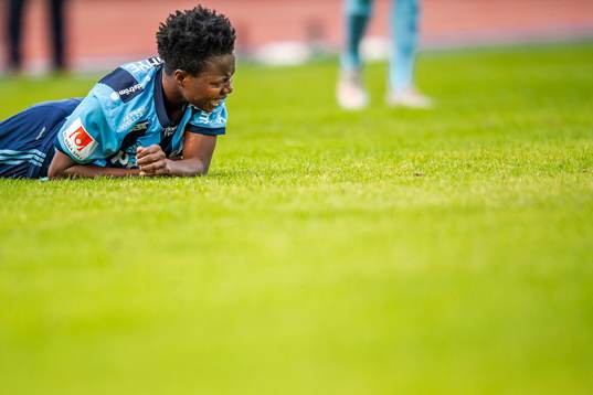 Djurgårdens Portia Boakye deppar
