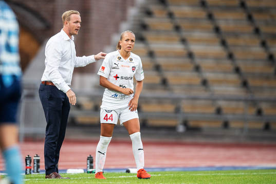 Rosengårds tränare Jonas Eidevall och Malin Levenstad