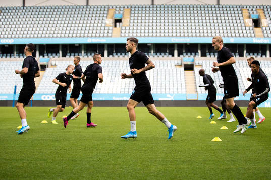Marcus Antonsson and Franz Brorsson of Malmö FF