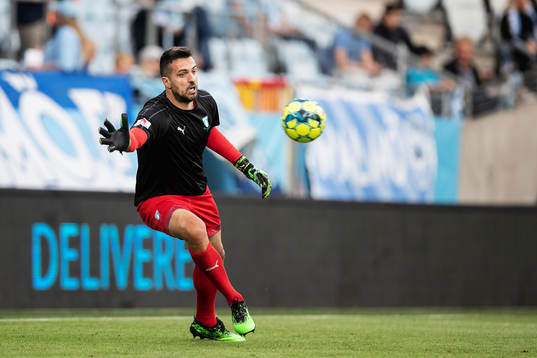 goalkeeper Dusan Melicharek of Malmö FF