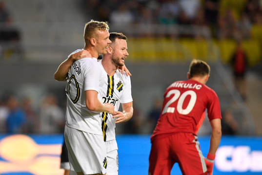 Kolbeinn Sigthorsson of AIK celebrates